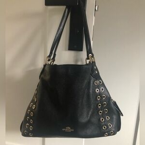Coach Black Leather Shoulder Bag